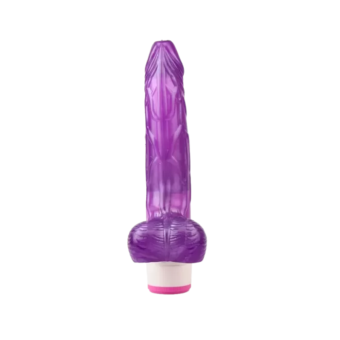 vibrador morado realista de 20 cm