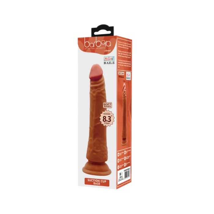 Caja del dildo realista Baile flexible con ventosa y diseño anatómico