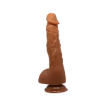 dildo realista con ventosa grande marrón 🍆