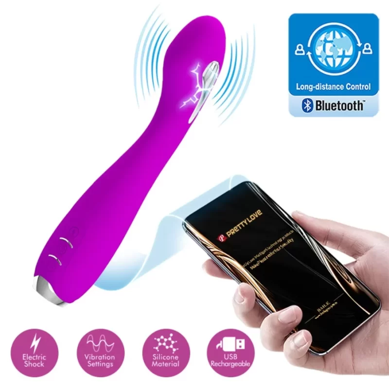 Vibrador controlado por app Pretty Love con descarga eléctrica