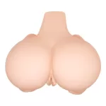 Vista trasera del masturbador con vibrador
