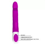 Vista posterior del vibrador Pretty Love con detalle de texturas