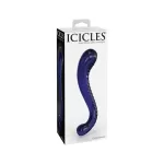 Dildo de Vidrio Curvo Azul - Imagen 2