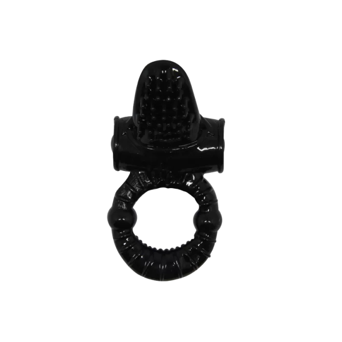 Anillo vibrador Sweet Ring de Baile con texturas y cápsula vibradora junto a su empaque