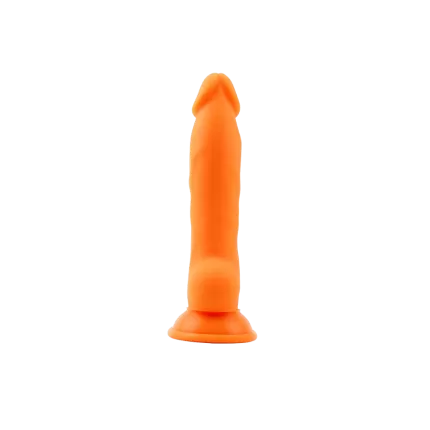 🔥 Vista lateral del dildo realista Rick.G naranja