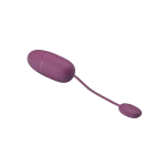DE COSTADO Huevo vibrador Pretty Love Nymple morado con control mediante aplicación móvil