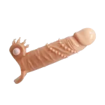 Funda extensora para pene Pretty Love con vibración de perfil