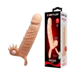 Funda extensora para pene Pretty Love con vibración y empaque original caja