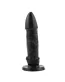 Dildo negro de PVC con textura y ventosa